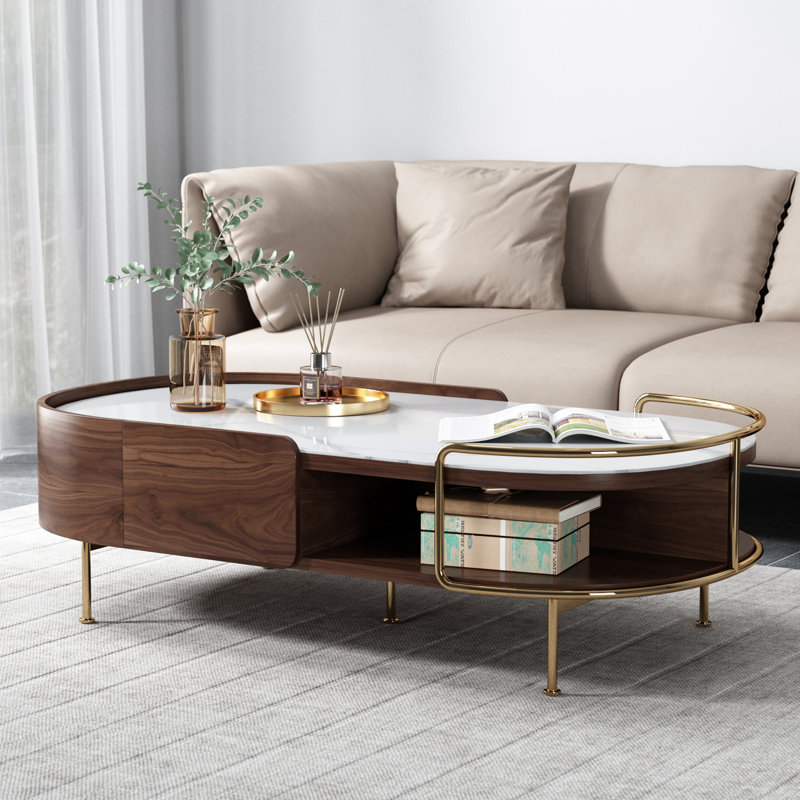 Hokku Designs Rilei Coffee Table,Glass Top and Sintered Hokku Designs Rilei Coffee Table,Glass Top and Sintered